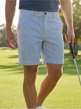Walter Hagen Blue and White Pinstripe Golf Shorts